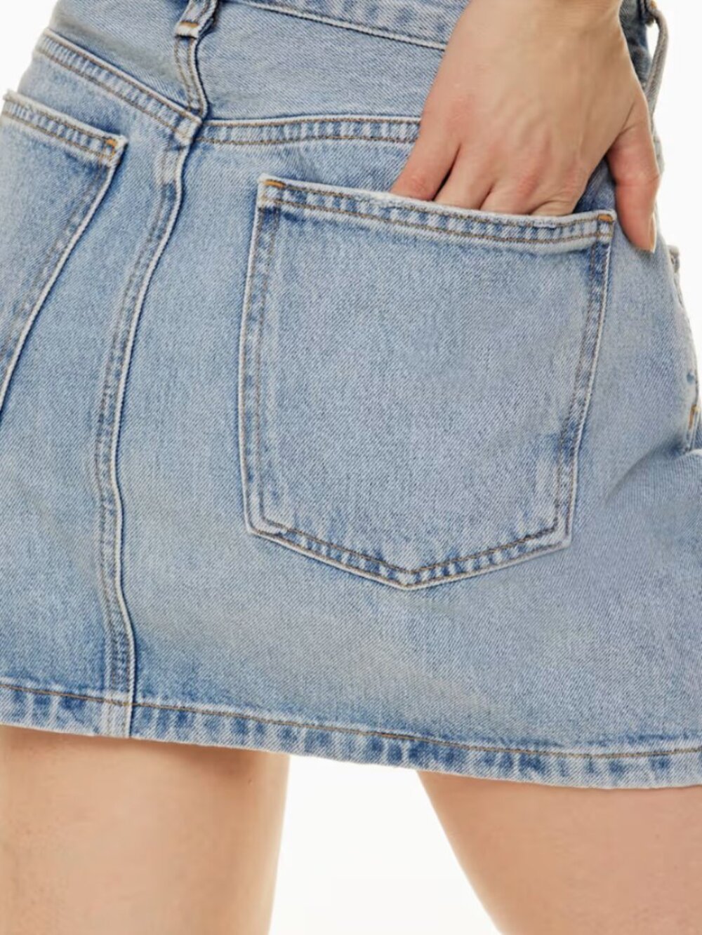 AGOLDE Liv Mini Skirt Light Wash High Rise 90s Denim Size 24 NWT